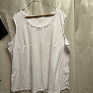 Allison Dailey Plus Size white sleeveless top
